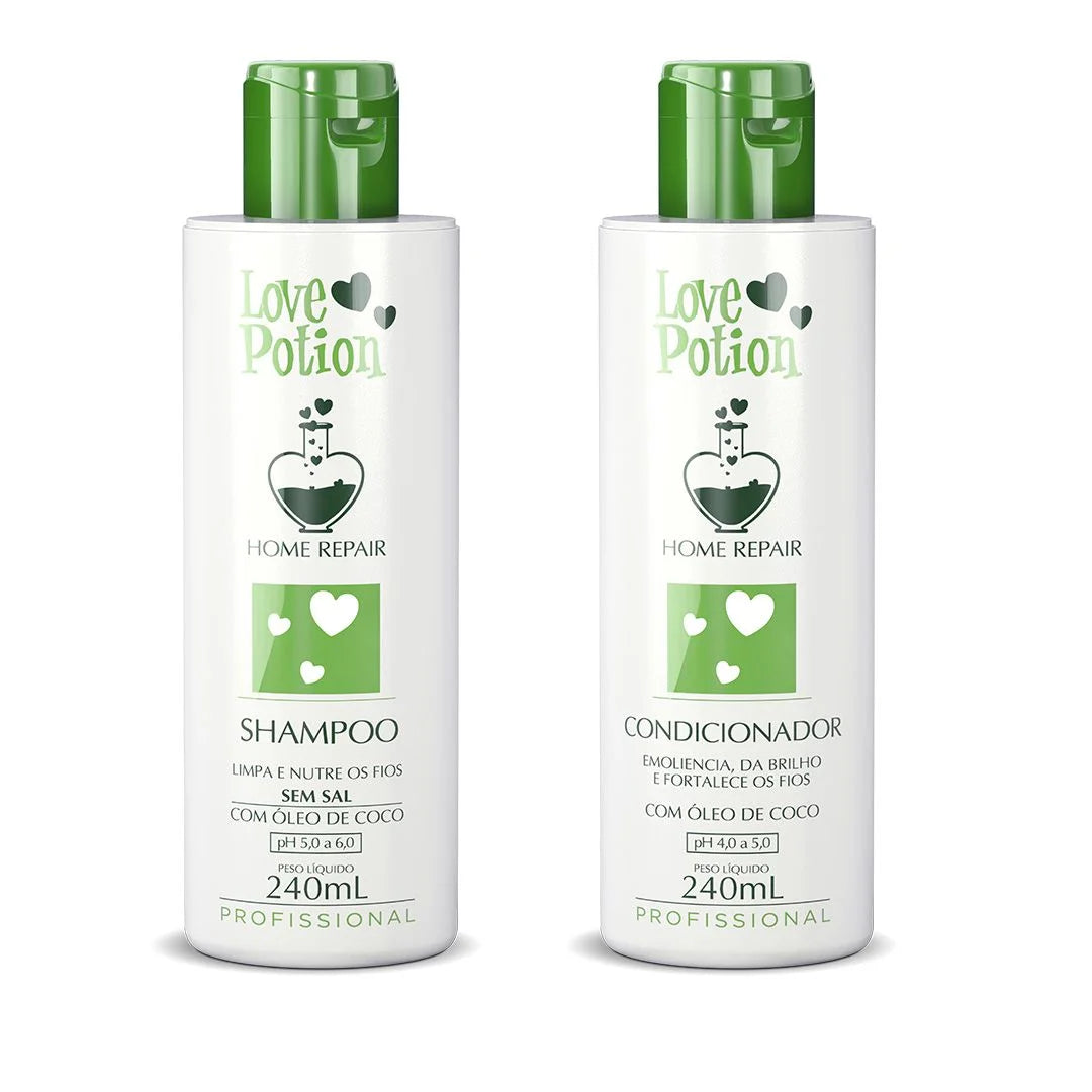 HOME CARE OLEO DE COCO KIT CHAMPU + ACONDICIONADOR 240ML - LOVE POTION