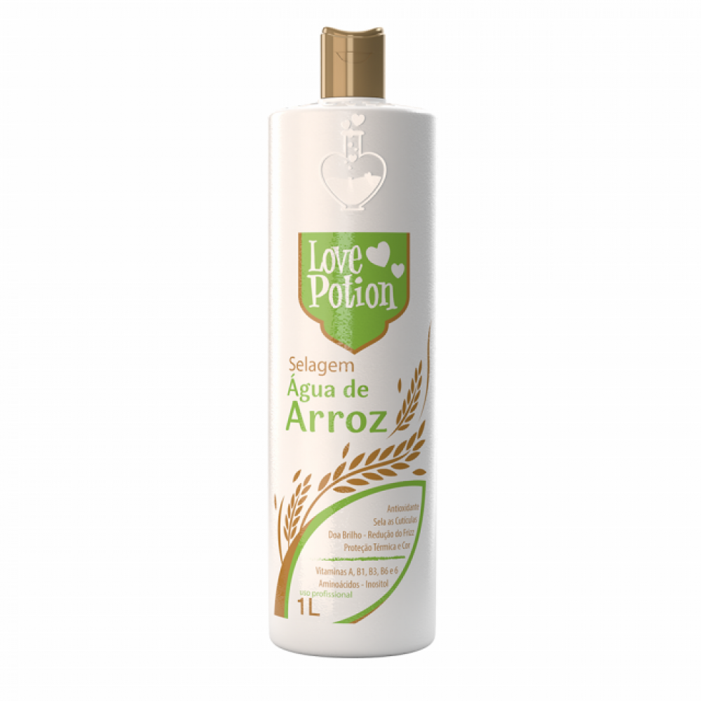 QUERATINA SELAGEM AGUA DE ARROZ 1L - LOVE POTION