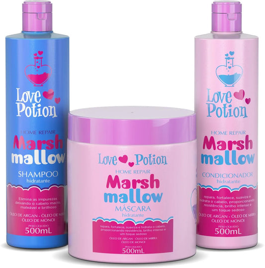 KIT MARSHMALLOW - CHAMPU + MASCARA + ACONDICIONADOR 500ML - LOVE POTION